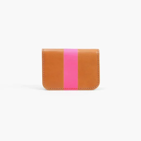 Card Case (Natural + Neon Pink)