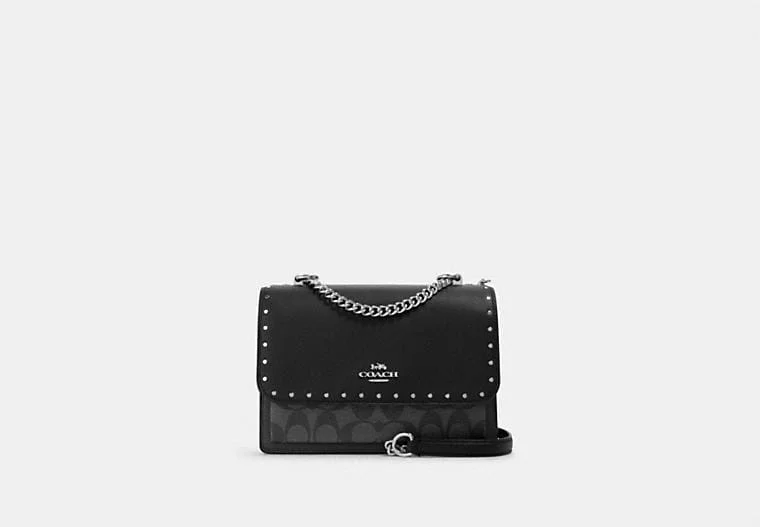 Coach Klare Crossbody In Signature Smoke With Rivets