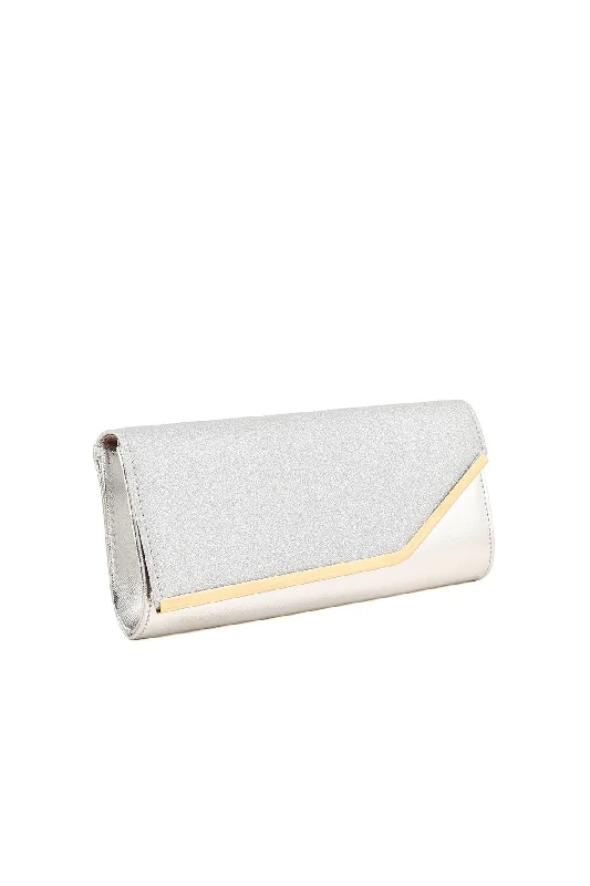 Fancy Clutch B21602-Silver