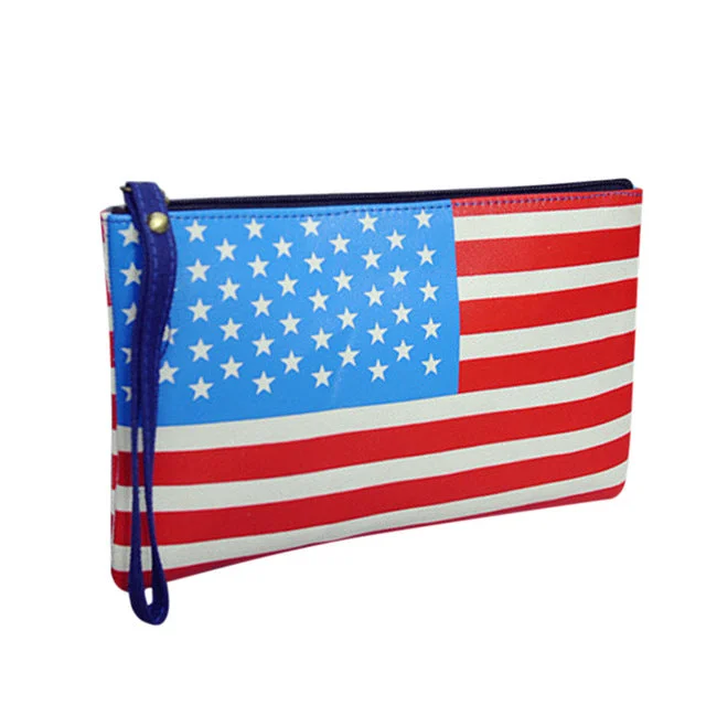 Fashion Lady Classic Vintage Flag Clutch Bag