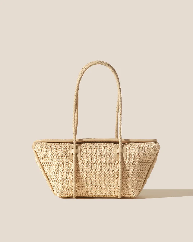 FORNA RAFFIA - Leather Framed Shoulder Bag