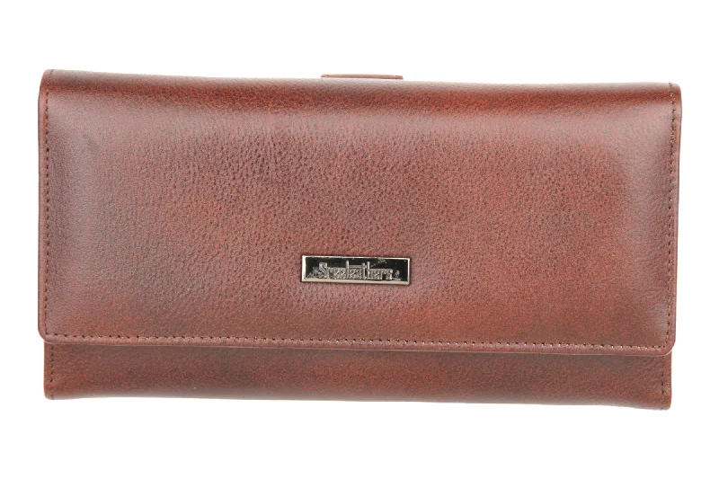 Ladies Premium leather clutch 54504 (BROWN)