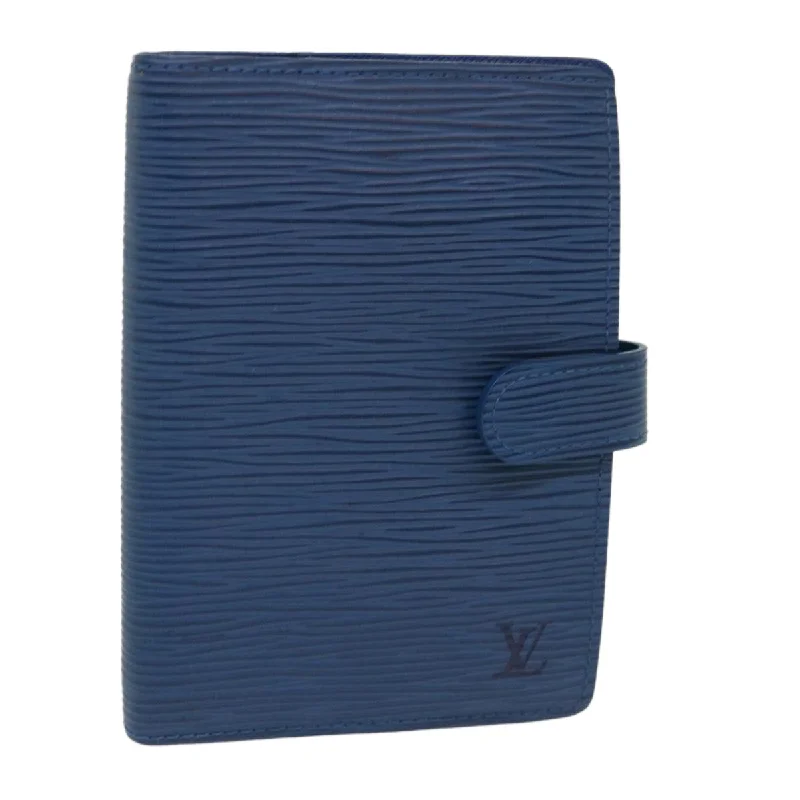 LOUIS VUITTON Epi Agenda PM Day Planner Cover Blue R20055 LV Auth 47224