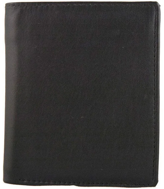 Marco Valenti Black Leather ID Wallet