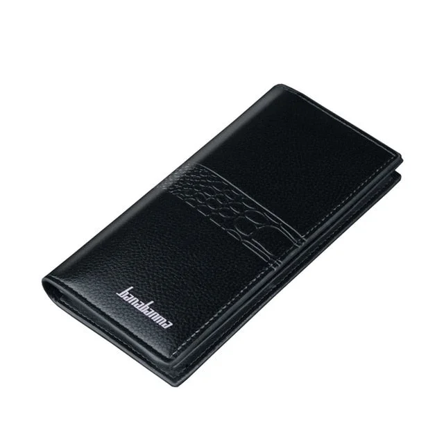 Men Wallets Vintage Men Leather Luxury Long Wallet