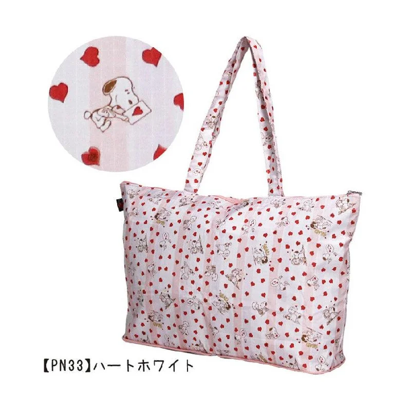 SIFFLER Peanuts Folding Tote 17L - Heart White