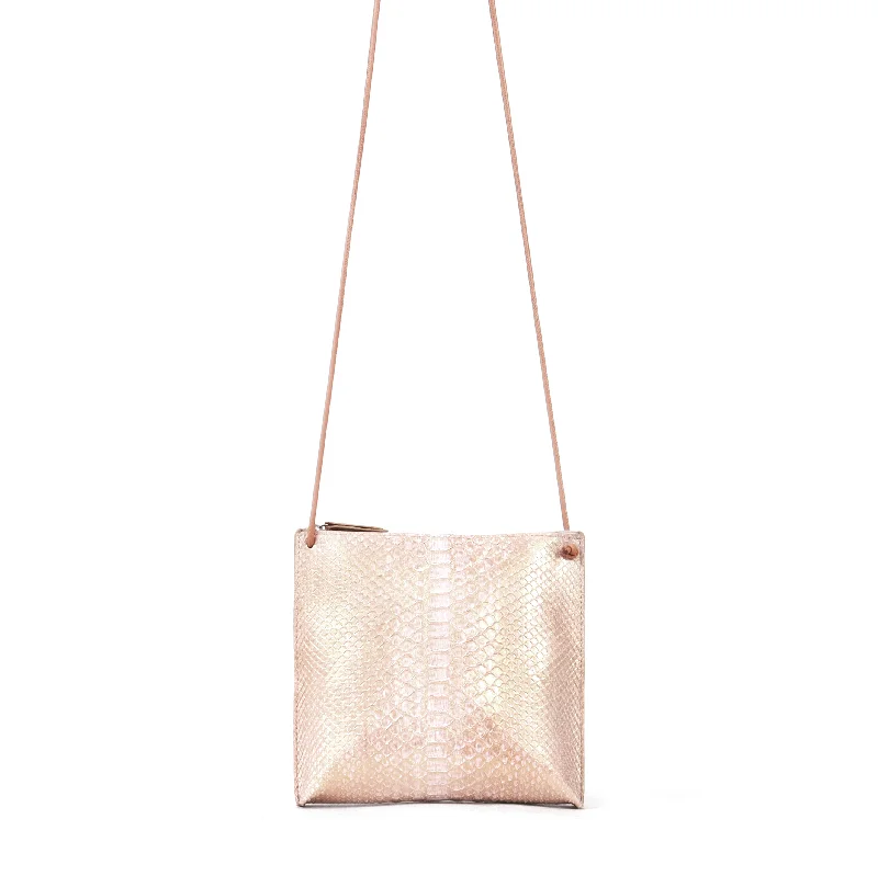 STRAPPY POUCH SPUN GOLD PYTHON