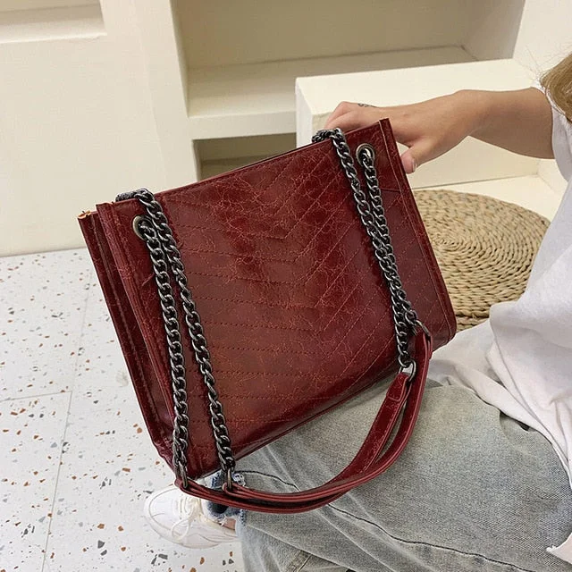 Winter Large Shoulder Bag Women Travel Bags Leather Pu Quailty Bag Female Luxury Handbags Women Bags Designer Sac A Main Femme