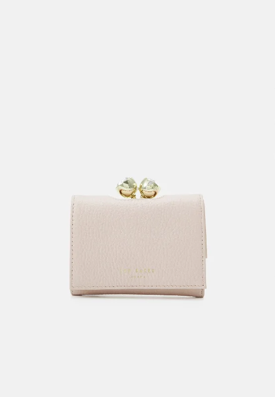 Rosiela Small Crystal Bobble Leather Purse Lt-Pink