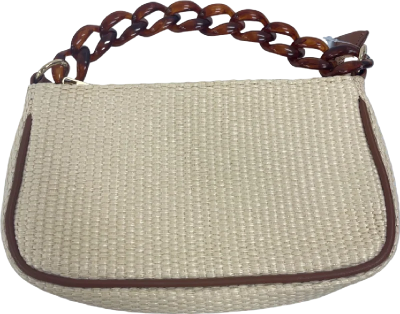 New Look Beige Woven Shoulder Bag One Size